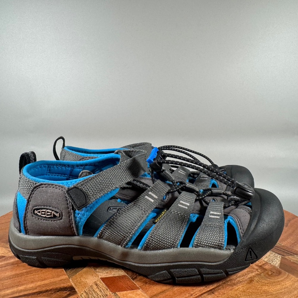 KEEN Newport H2 Youth 4 Grey Blue Sport Sandals Hiking Water Shoes 1022839